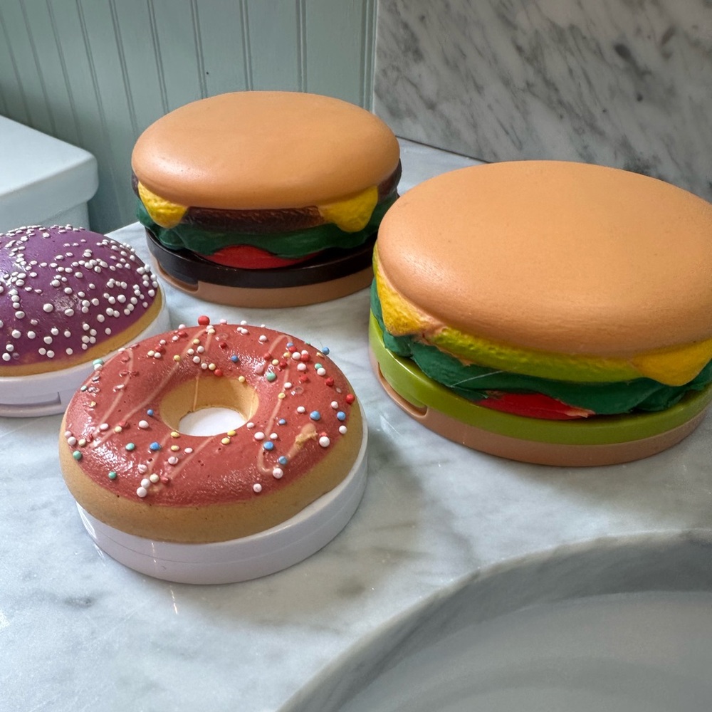 I heart revolution burger and donut eyeshadow palettes
